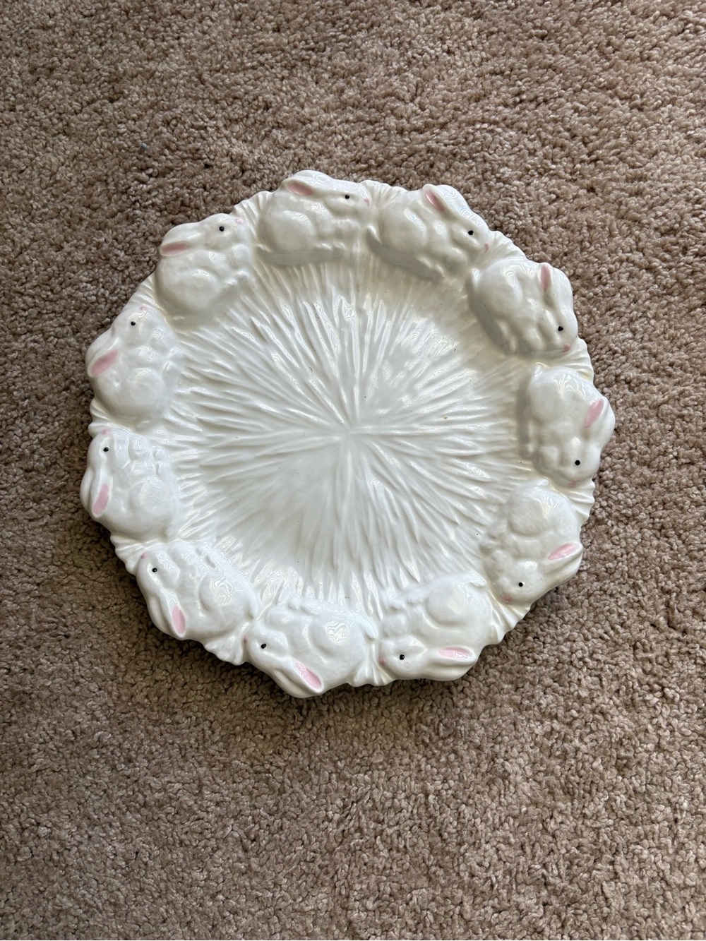 Vintage Ceramic Bunny Plate